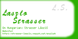 laszlo strasser business card